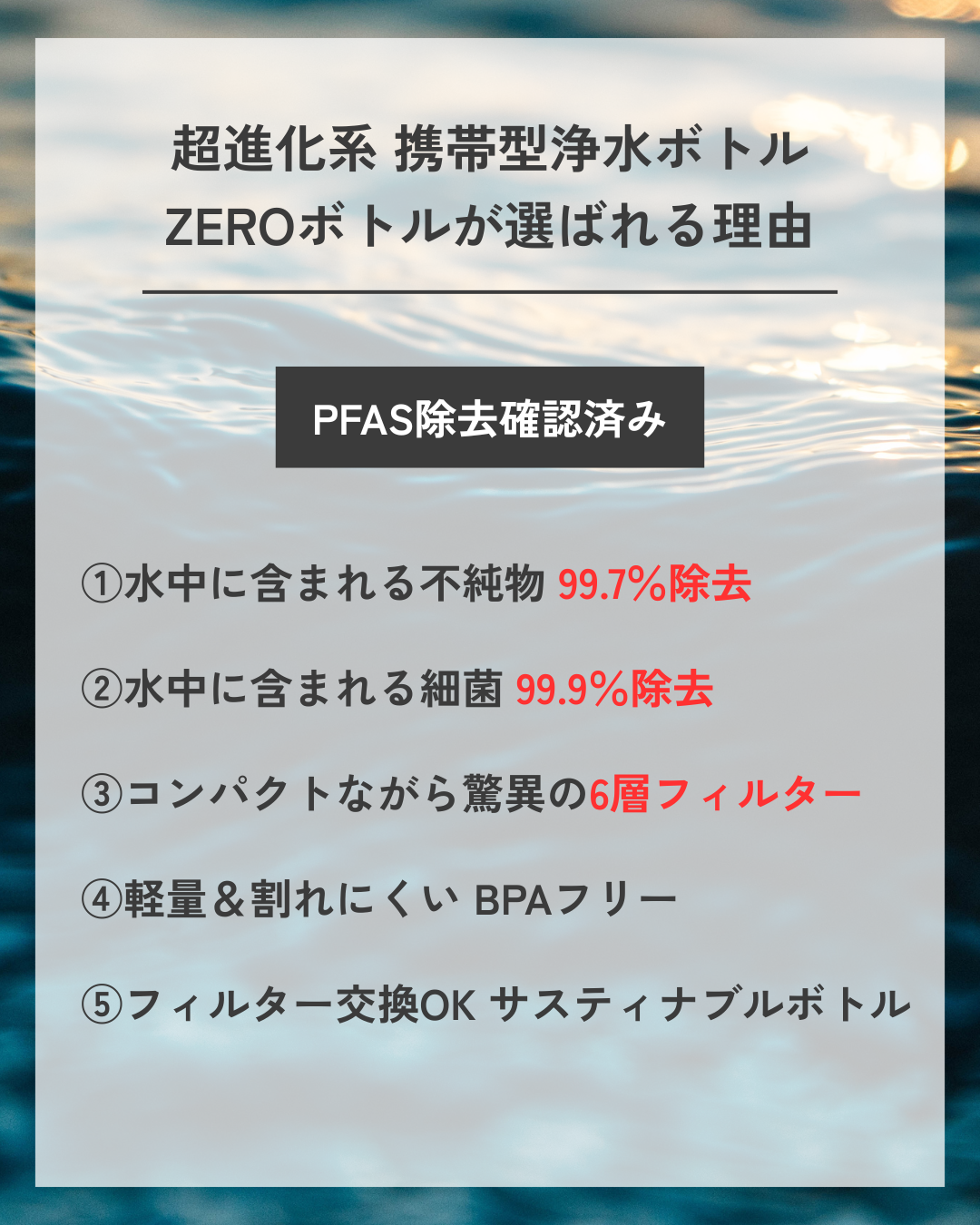ZEROボトル / ZEROフィルターmini